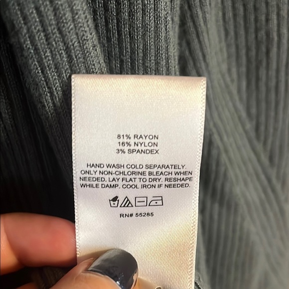 Express Green Long Sleeve Cardigan Sweater - Picture 3 of 5